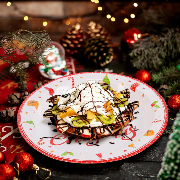 Lamosi 100Pcs Christmas Paper Plates, Paper Plates Christmas Party Supplies, 10 inch Disposable Dinner Plates for Birthday Holiday Wedding Event Lamosi 100Pcs Christmas Paper Plates, Paper Plates Christmas Party Supplies, 10 inch Disposable Dinner Plates for Birthday Holiday Wedding Event