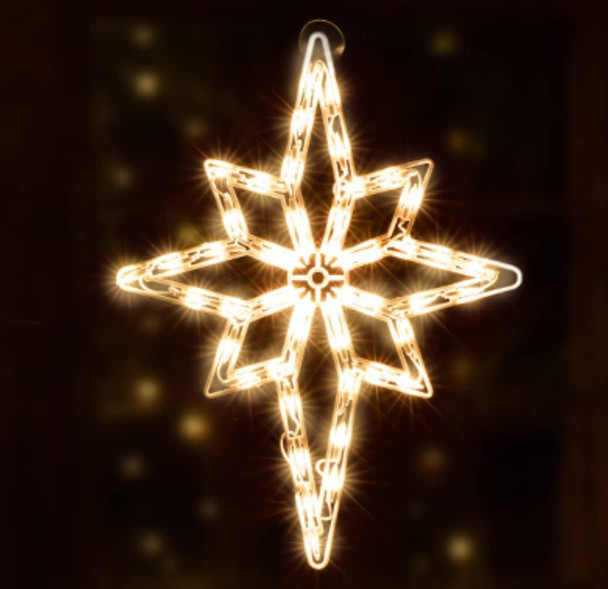 18" 50 Lighted Bethlehem Star Christmas Light Window Sculpture Decoration