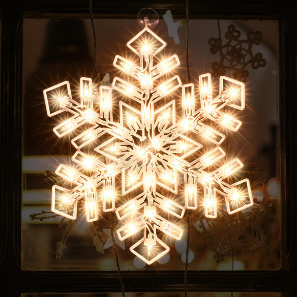 Lighted Snowflake Christmas Window Silhouette Decoration Christmas Lights for Christmas,Party,Home,Patio Lawn,Garden
