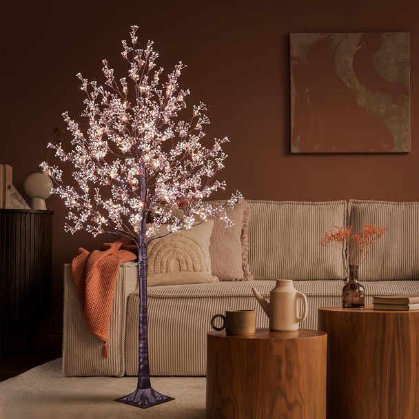 Lightshare Lighted Gypsophila Tree 6FT 176 LED Artificial Baby Breath Flowers with Lights for Wedding Home Christmas Holiday Decoration (Gypsophila Tree)