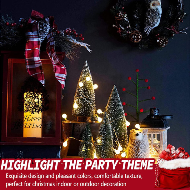 Desktop Miniature Pine Tree Mini Christmas Trees Tabletop Christmas Tree Small Pine Tree Bottle Brush Trees for Christmas Decor Christmas Party Home Table Craft Decorations