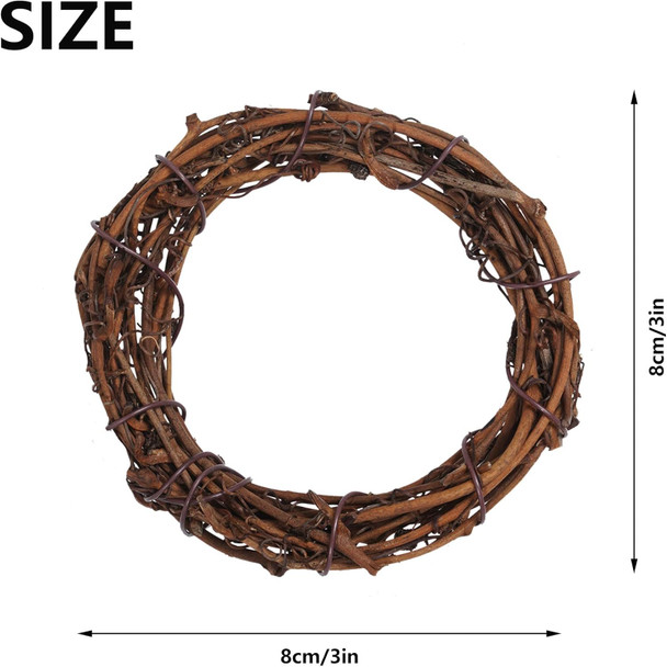 Grapevine Wreath Set, Marrywindix 16 Pieces Natural Vine Branch Wreath Christmas DIY Rattan Wreath Garland for Christmas Holiday Craft Wedding Decor (3 in.) Grapevine Wreath Set, Marrywindix 16 Pieces Natural Vine Branch Wreath Christmas DIY Rattan Wreath Garland for Christmas Holiday Craft Wedding Decor (3 in.)