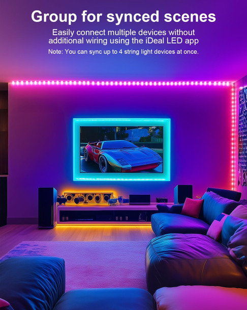 Smart Color Changing Christmas Lights,33ft 100 LED USB Fairy Lights with APP Control,12 Scenes and Music Sync LED String Light for Room Indoor Christmas Tree Decoration