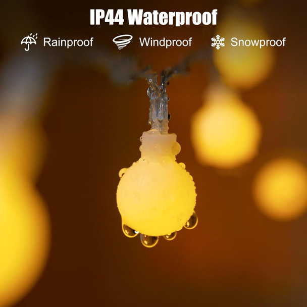 2 Pack Globe String Lights Battery Operated - 21 Feet 60 Led Fairy Lights, 8 Modes with Remote Mini Globe Lights for Indoor Outdoor Bedroom Party Wedding Garden Christmas Tree Decor, Warm White