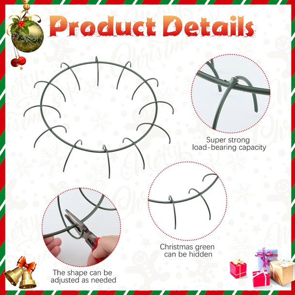 12 Pcs 12'' Christmas Wire Wreath Frames with Plier Metal Live Wreath Form Heavy Duty Wreath Frame Round Wreath Making Rings Base, Adjustable Shape, for Christmas, Green 12 Pcs 12'' Christmas Wire Wreath Frames with Plier Metal Live Wreath Form Heavy Duty Wreath Frame Round Wreath Making Rings Base, Adjustable Shape, for Christmas, Green