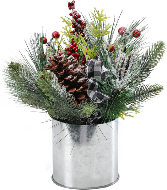 MUMTOP Christmas Table Centerpiece Decorations, Mini Christmas Tree Artificial Potted with Pincones for Home Kitchen Mantel Holiday Decor MUMTOP Christmas Table Centerpiece Decorations, Mini Christmas Tree Artificial Potted with Pincones for Home Kitchen Mantel Holiday Decor