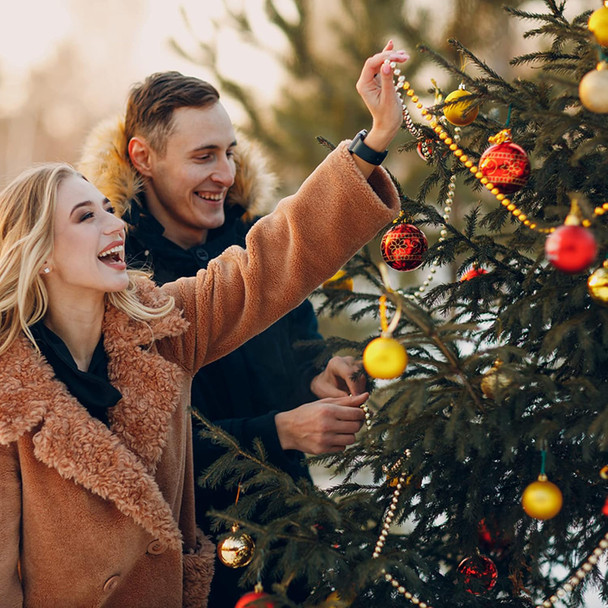 48 Pack 2.36 Inch Christmas Balls Ornaments, Shatterproof Christmas Hanging Balls for Xmas Tree, Holiday, Garlands, Wedding, Party, Home, Bar