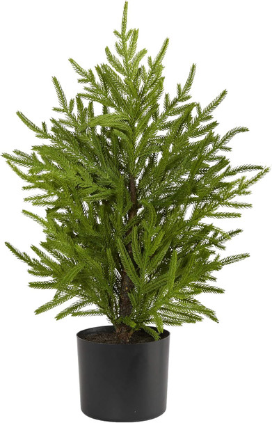 Nearly Natural 2ft. Norfolk Island Pine Natural Look Artificial Tree in Decorative Planter