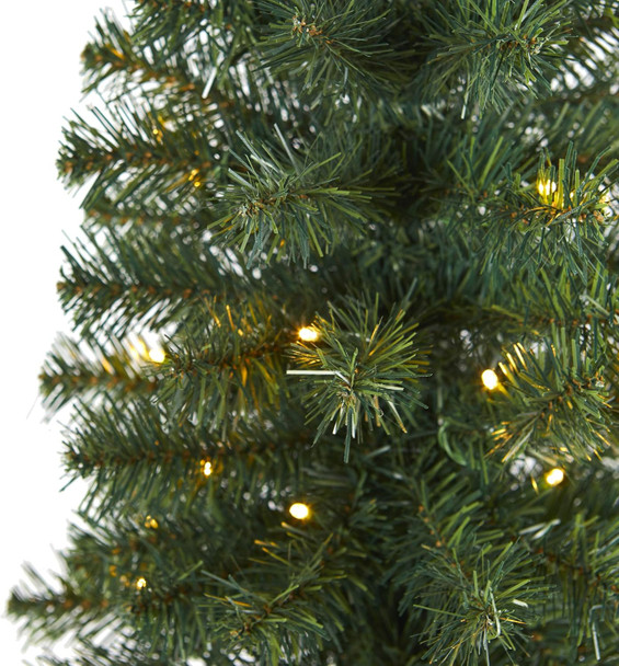 Nearly Natural 2ft. Green Artificial Christmas Tree with 35 LED Lights and 72 Bendable Branches