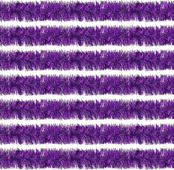 100 Feet Purple Tinsel Garland Christmas Foil Tinsel Garland Decoration Metallic Banner Wall Hanging Tinsel Streamers Garland for Christmas Tree Birthday Party Decorations (3.54" x 100', Purple)
