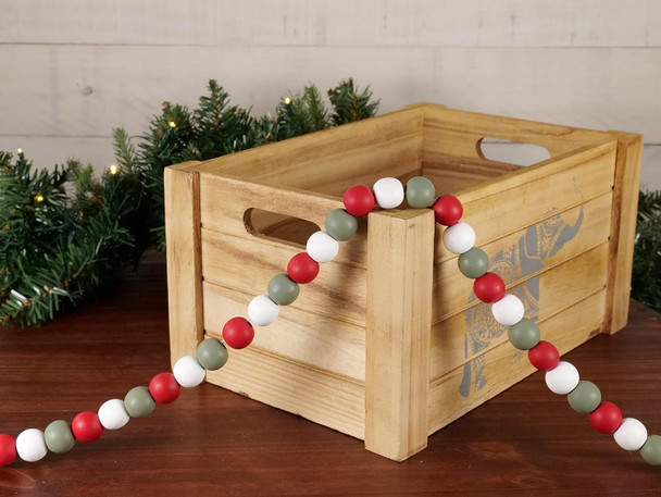 One Holiday Way 9-Foot Rustic Red, Sage Green and White Wood Bead Garland Christmas Tree Decoration - Decorative Vintage Wooden Beads for Everyday Chic Winter Farmhouse Retro Xmas Party Home Decor One Holiday Way 9-Foot Rustic Red, Sage Green and White Wood Bead Garland Christmas Tree Decoration - Decorative Vintage Wooden Beads for Everyday Chic Winter Farmhouse Retro Xmas Party Home Decor