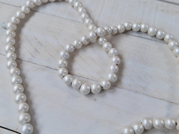 One Holiday Way 9-Foot Elegant Metallic Pearly White Wood Bead Garland Christmas Tree Decoration - Decorative Vintage Style Ivory Wooden Beads - Everyday Rustic Chic Country Xmas Farmhouse Home Decor One Holiday Way 9-Foot Elegant Metallic Pearly White Wood Bead Garland Christmas Tree Decoration - Decorative Vintage Style Ivory Wooden Beads - Everyday Rustic Chic Country Xmas Farmhouse Home Decor