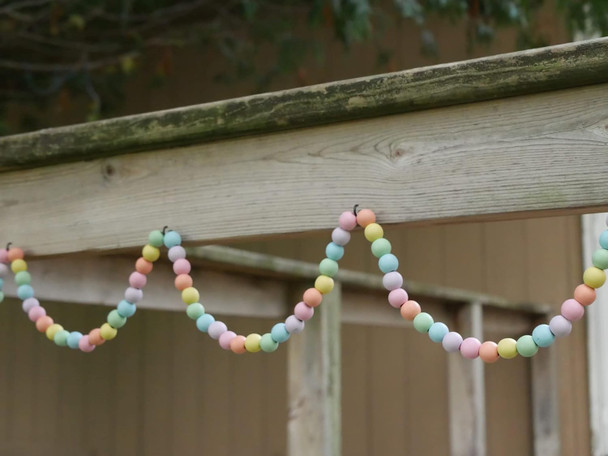 One Holiday Way 9-Foot Rustic Pastel Rainbow Easter Spring Matte Wood Bead Garland Christmas Tree Decoration - Decorative Vintage Style Wooden Beads - Everyday Shabby Chic Country Farmhouse Home Decor One Holiday Way 9-Foot Rustic Pastel Rainbow Easter Spring Matte Wood Bead Garland Christmas Tree Decoration - Decorative Vintage Style Wooden Beads - Everyday Shabby Chic Country Farmhouse Home Decor