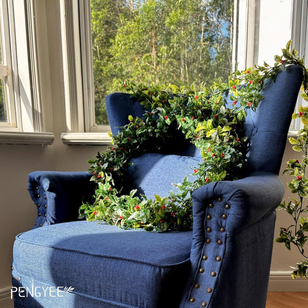 6 Pack 5.57ft Artificial Greenery Garland for Christmas Decorations, Leaf Garland for Room Decor, Fake Vines Hanging Plants for Home Bedroom Garden Wall Wedding Decor