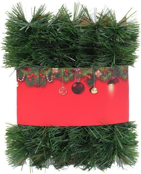 Christmas Garland Decoration, 16.4 Foot Artificial Pine Garland Holiday Decor for Outdoor Indoor Green Greenery Fireplaces Holiday Party Decorations