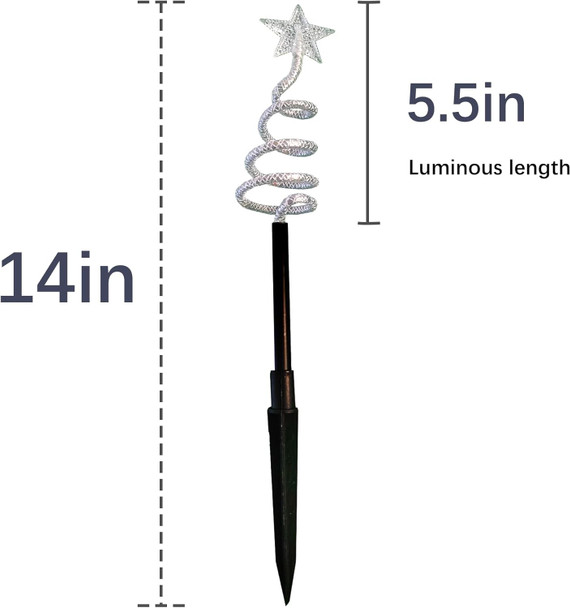 Outdoor Cone Christmas Tree Lights 14in Star Topped Artificial Lighting Christmas Trees Outside Decor for Xmas Holiday White