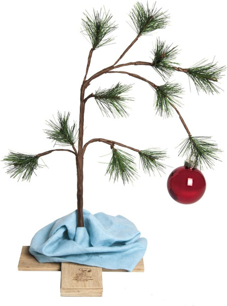 ProductWorks 24" Charlie Brown Christmas Tree with Linus's Blanket Holiday Décor, Classic Ornament ProductWorks 24" Charlie Brown Christmas Tree with Linus's Blanket Holiday Décor, Classic Ornament