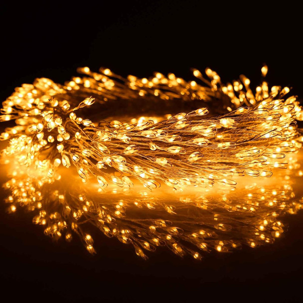 400 LED Cluster Lights Christmas Warm White Fairy Lights Plug in, 16.5ft Fairy Lights for Bedroom, Cluster Christmas Lights are Perfect Dorm Decor Plug in Fairy Lights, Window or Mantel Lights