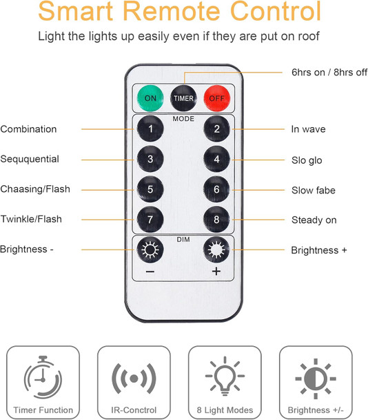 C7 Bulbs Christmas String Lights with Remote - 50 LED 26ft Battery String Lights - Fairy Christmas Lighting for Outdoor Yard Wreath House Party Xmas Tree Christmas Decorations - Multi Color