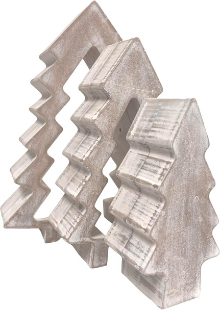 ReLIVE Wooden Block Nested Tree - Christmas Decoration - Collectible Figurine - Holiday Décor - Tabletop - Winter Decorations - Idea