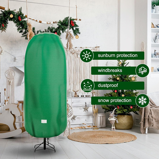 Upright Christmas Tree Storage Cover,Tear Resistant Adjustable 4FT Christmas Tree Storage Bag for Artificial Tree Standing with Ornaments,Fabrics Xmas Tree Cover, Dustproof (Green)