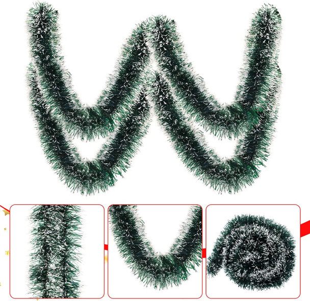 24 Pieces 157.4 Feet Christmas Tinsel Garland Xmas Metallic Tinsel Twist Garland Shiny Hanging Decoration for Christmas Tree Wreath Wedding Party Supplies