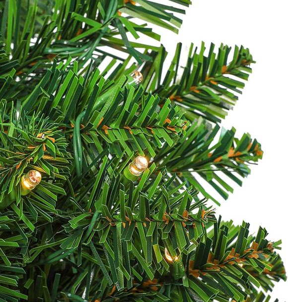 Small Christmas Tree with Lights - 2FT Pre Lit Artificial Mini Christmas Tree, Includes 50 Led Warm Lights, 73 PVC Branch Tips Thick and Full, Seasonal Indoor Home Tabletop Decor