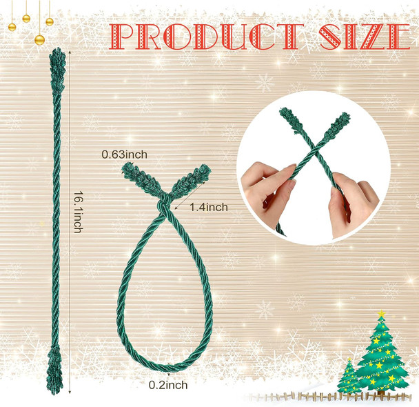 Christmas Garland Ties Christmas Decorative Twist Ties Reusable Banister Ties for Garland Home Party Decoration, 16.1 Inch (30 Pieces)