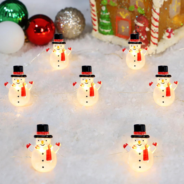 Silverstro Snowman Christmas String Lights: 10 Ft 30 LED USB & Battery Powered Fairy Lights with Remote - Kid's Room Bedroom Kitchen Party Xmas Tree Decor Silverstro Snowman Christmas String Lights: 10 Ft 30 LED USB & Battery Powered Fairy Lights with Remote - Kid's Room Bedroom Kitchen Party Xmas Tree Decor