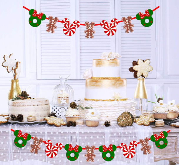 Christmas Tree Decorations Candy Garland for Merry Christmas Candy Cutouts Banner Decorations for Kids Birthday Party Baby Shower Decorations