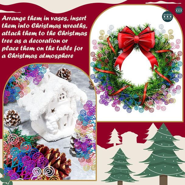 Suzile 96 Pcs Christmas Tree Decoration Candy Shape Curly Picks 12'' Artificial Glitter Stem Ornaments Glittery for DIY Crafts Xmas Tree Branches Vase Fillers (Multicolor) Suzile 96 Pcs Christmas Tree Decoration Candy Shape Curly Picks 12'' Artificial Glitter Stem Ornaments Glittery for DIY Crafts Xmas Tree Branches Vase Fillers (Multicolor)