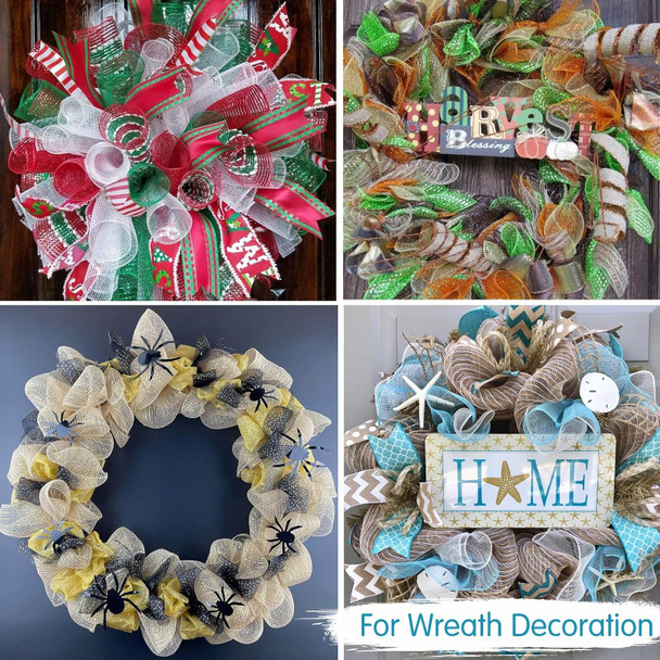 TONIFUL 4 Roll 10 Inch Red Striped Decorative Mesh Ribbon Rolls, Fabric Mesh with Foil for Wreaths Front Door Decor Christmas Festival Party Accessories Party Decoration Supplies (10yds/roll) TONIFUL 4 Roll 10 Inch Red Striped Decorative Mesh Ribbon Rolls, Fabric Mesh with Foil for Wreaths Front Door Decor Christmas Festival Party Accessories Party Decoration Supplies (10yds/roll)