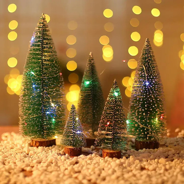 Christmas Tree, 3 Sizes, Artificial Christmas Tree with Wooden Base, Mini Christmas Tree for Christmas Tree Decoration, Table Decoration, Shop Window (10/15/20 cm)