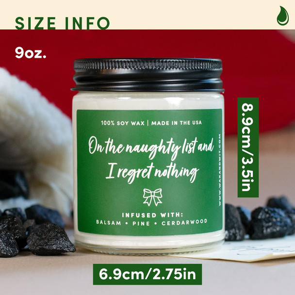 WAX & WIT Christmas Candles Scented, Christmas Tree Candle, Pine Scented Candle, Holiday Candles, Winter Candles, Christmas Scented Candles, Holiday Candle Scented, Balsam and Cedar Candle – 9oz