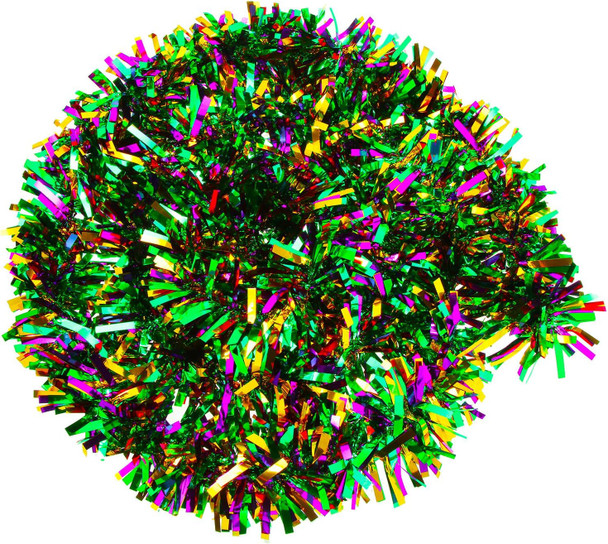 WILLBOND Christmas Tinsel Garland Decoration Metallic Festooning Garland Glitter Mixed Color Garland Hanging Fringe Garland for Christmas Halloween Carnival Birthday Party Decoration, 16.5 Feet Each