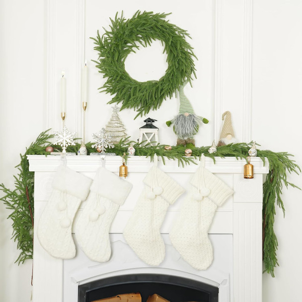 XmasExp Norfolk Pine Christmas Garland Decorations-6FT Real Touch Christmas Garland- Realistic Artificial Christmas Garland Decorations for Mantle Windows Indoor Outdoor