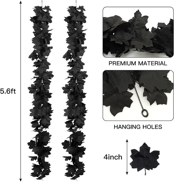 6Pack Halloween Maple Leaf Garland with Hooks, Fall Floral Vines Garland Autumn Halloween Thanksgiving Decorations for Home 6Pack Halloween Maple Leaf Garland with Hooks, Fall Floral Vines Garland Autumn Halloween Thanksgiving Decorations for Home