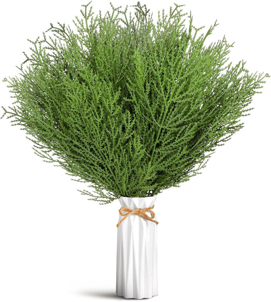 Zeyune 100 Pcs Christmas Artificial Pine Picks Green Fake Pine Branches for Vase Filler 14 Inch Needle Branches Artificial Leaves Faux Pine Leaves Picks for Xmas Holiday Garland DIY Wreath Home Decor