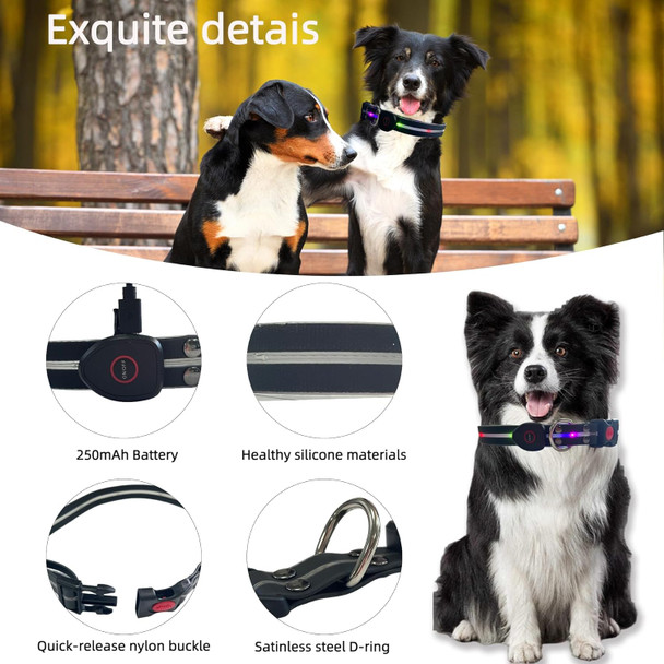 Led Dog Collar And Leash Set Light Up Pet Collar And Leashes For Night Time Walking Waterproof Pvc Materials Usb Rechargeable 2 Pieces Set Glow In The Dark For Small Medium Large Dogs (Set.Black)
