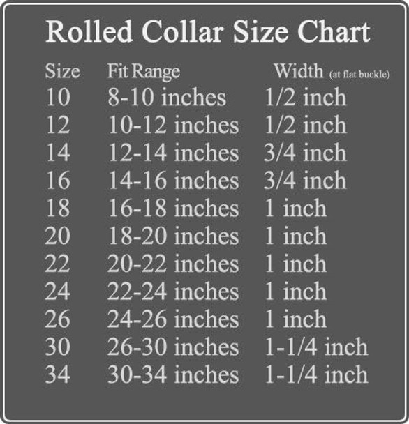 Rolled Dog Collar - Red - 16