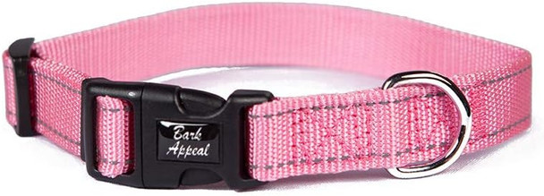 Bark Appeal Pink Reflective Trim Collar (Medium)