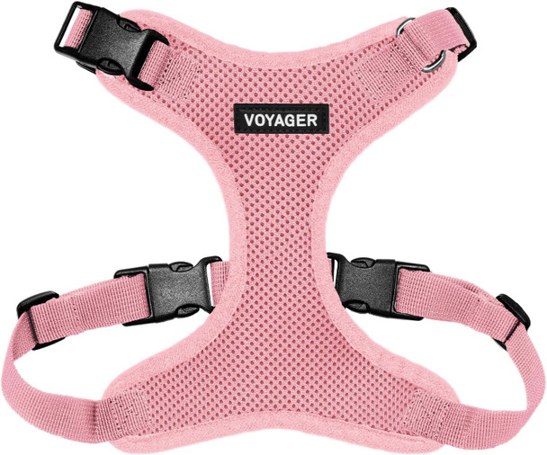 Voyager Step-In Lock Pet Harness - All Weather Mesh, Adjustable Step In Harness For Cats And Dogs By Best Pet Supplies - Pink, S