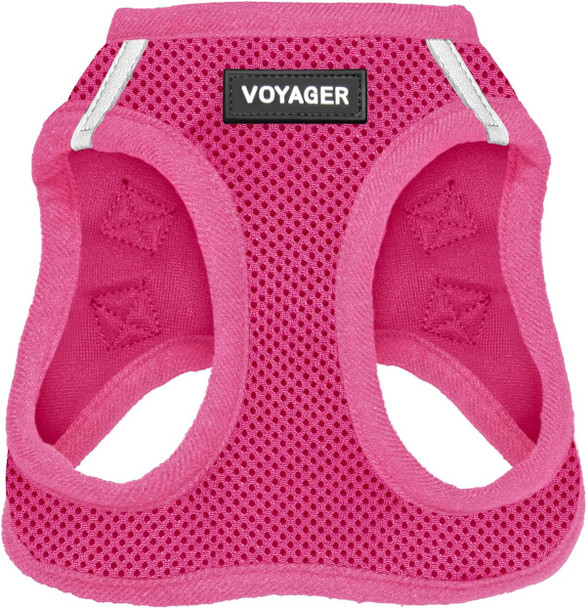 Voyager Step-In Air Dog Harness - All Weather Mesh Step In Vest Harness For Small And Medium Dogs And Cats By Best Pet Supplies - Harness (Fuchsia), S (Chest: 14.5-16)