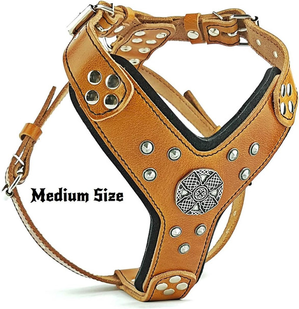 Bestia Maximus Silver Big Dog Leather Harness …