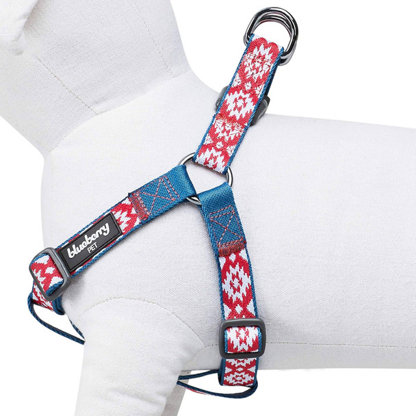 Blueberry Pet Step-In Southwestern Tribal Diamonds Dog Harness, Chest Girth 16.5 - 21.5, Small, Adjustable Harnesses For Dogs