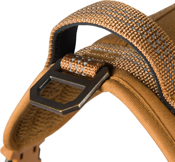 Carhartt Nylon Duck No Pull Dog Harness, Fully Adjustable Dog Harness With Quick Control Handle And Reflective Accents, Carhartt Brown, Large