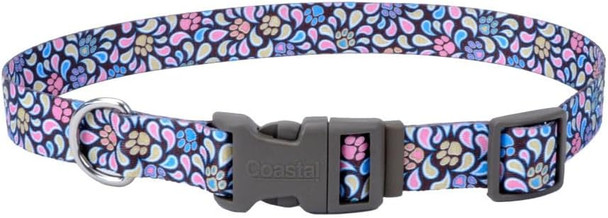 Coastal Pet Styles Adjustable Dog Collar - Stylish Patterned Fabrics - Snap-Lock Buckle - Adjustable Dog Collar - For Small, Medium Or Large Dogs - Special Brown Paw - 1 X 18-26 Coastal Pet Styles Adjustable Dog Collar - Stylish Patterned Fabrics - Snap-Lock Buckle - Adjustable Dog Collar - For Small, Medium Or Large Dogs - Special Brown Paw - 1 X 18-26