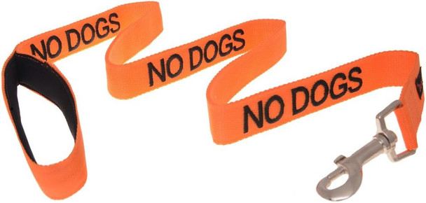 No Dogs (Not Good With Other Dogs) Orange Warning Dog Colour Coded Padded Personalised 1.2M 4Ft Lead Leash To Prevent Accidents Or Incidents. Dog Award Winning