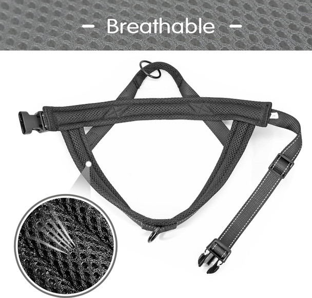 Didog Soft Padded Leather Dog Collar For Large Dogs, Classic Heavy Duty Dog Collars With Quick Release Metal Buckle, Adjustable Large Dog Collar Leather,Blue,L