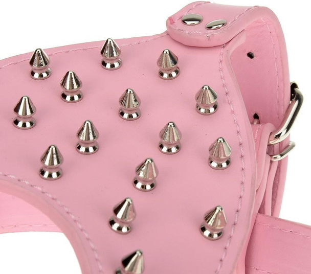 Dogs Kingdom Spiked Studded Leather Dog Collar Pet Harness 2Pcs Set Walking Pitbull Boxer Pink Xl Dogs Kingdom Spiked Studded Leather Dog Collar Pet Harness 2Pcs Set Walking Pitbull Boxer Pink Xl